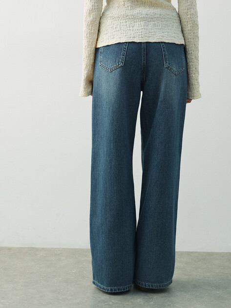 Женские широкие джинсы  MAISON DAVID, Артикул SH-4855, синий | 4909765. Ракурс 4