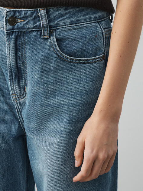 Женские широкие джинсы  MAISON DAVID, Артикул SH-4855, светло-синий | 4909786. Ракурс 3