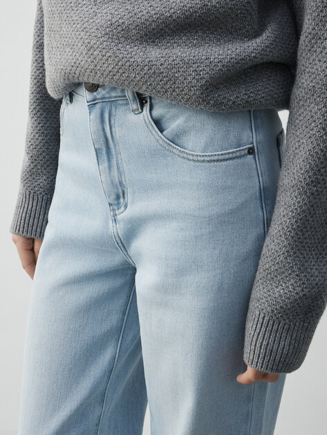 Женские прямые джинсы  MAISON DAVID, Артикул SH-1490, голубой | 4909829. Ракурс 3
