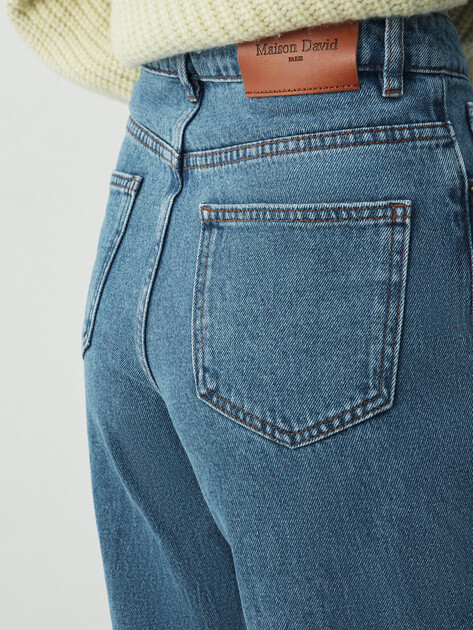Женские широкие джинсы  MAISON DAVID, Артикул SH-1015, синий | 4909879. Ракурс 3