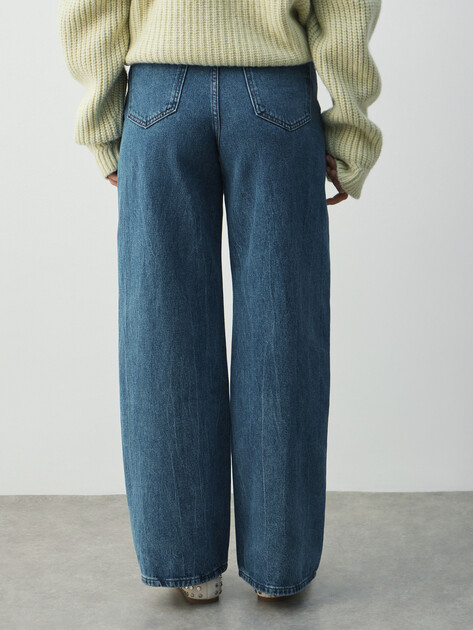 Женские широкие джинсы  MAISON DAVID, Артикул SH-1015, синий | 4909879. Ракурс 4