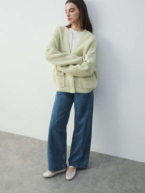 Женские широкие джинсы  MAISON DAVID, Артикул SH-1015, синий | 4909879. Ракурс 5