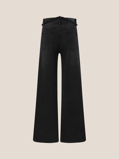 Женские широкие джинсы  MAISON DAVID, Артикул SH-1109, черный | 4909902. Ракурс 7