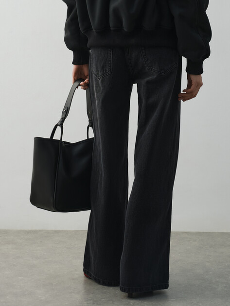 Женские широкие джинсы  MAISON DAVID, Артикул SH-1109, черный | 4909902. Ракурс 4