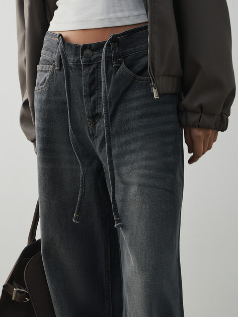 Женские широкие джинсы  MAISON DAVID, Артикул SH-1109, темно-серый | 4909916. Ракурс 3