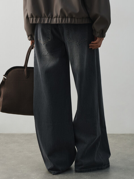Женские широкие джинсы  MAISON DAVID, Артикул SH-1109, темно-серый | 4909916. Ракурс 4