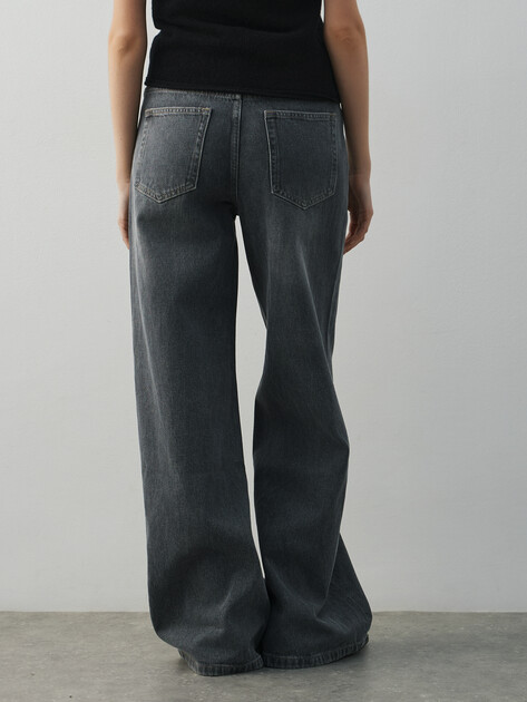 Женские широкие джинсы  MAISON DAVID, Артикул SH-1109, серый | 4909923. Ракурс 4