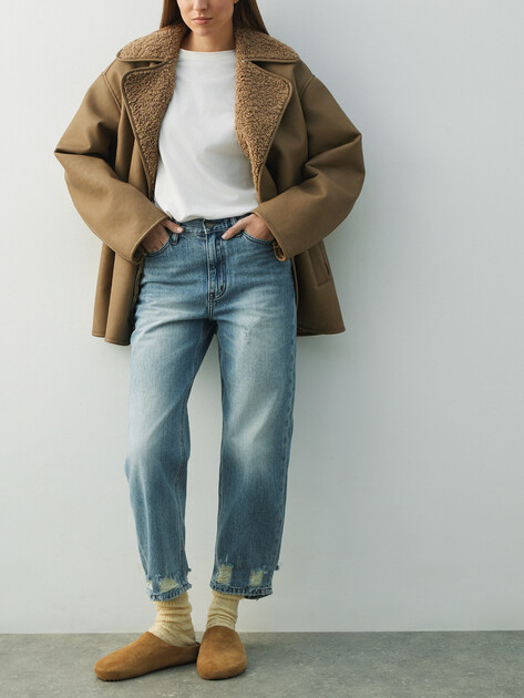 Женские джинсы MAISON DAVID, Артикул SH-131A, серо-синий | 4910030. Ракурс 5