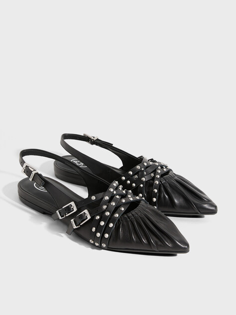 Женские балетки с открытой пяткой (слинг-бэк) ASH BIANCA SS26, Артикул BIANCA SS26, черный | 4910172. Ракурс 2 Женские балетки с открытой пяткой (слинг-бэк) ASH BIANCA SS26, Артикул BIANCA SS26, черный | 4910172. Ракурс 2