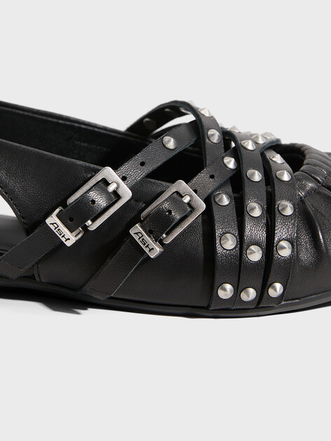 Женские балетки с открытой пяткой (слинг-бэк) ASH BIANCA SS26, Артикул BIANCA SS26, черный | 4910172. Ракурс 3 Женские балетки с открытой пяткой (слинг-бэк) ASH BIANCA SS26, Артикул BIANCA SS26, черный | 4910172. Ракурс 3