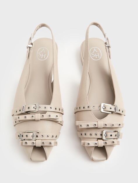 Женские сандалии ASH BONNIE SS26, Артикул BONNIE SS26, бежево-серый | 4910421. Ракурс 4