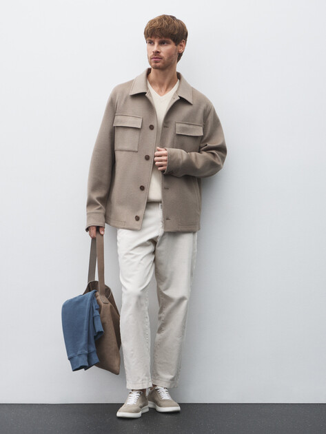 Мужская куртка-рубашка MAISON DAVID, Артикул THEO_6100, серо-коричневый | 4910936. Ракурс 5 Мужская куртка-рубашка MAISON DAVID, Артикул THEO_6100, серо-коричневый | 4910936. Ракурс 5