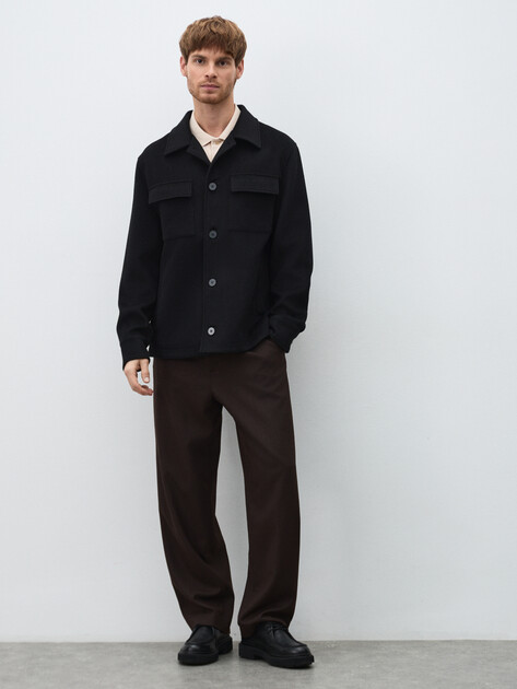 Мужская куртка-рубашка MAISON DAVID, Артикул THEO_6100, черный | 4910942. Ракурс 2