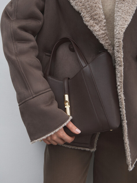 Женский тоут FURLA, Артикул FURLA GOCCIA S TOTE, шоколадный | 4912089. Ракурс 5 Женский тоут FURLA, Артикул FURLA GOCCIA S TOTE, шоколадный | 4912089. Ракурс 5