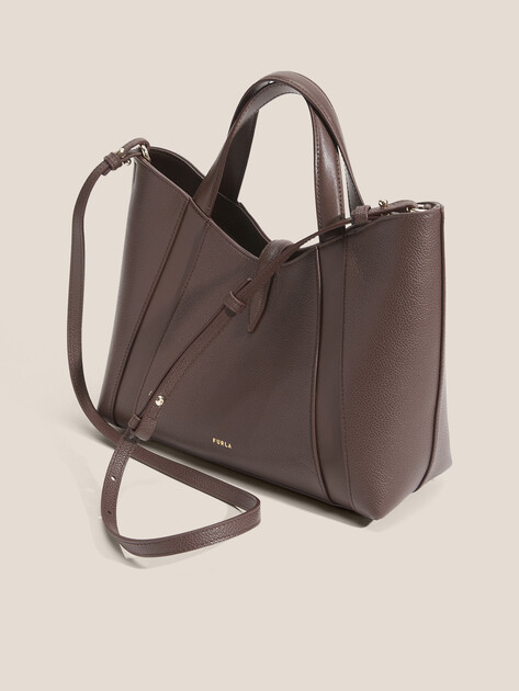 Женский тоут FURLA, Артикул FURLA GOCCIA S TOTE, шоколадный | 4912089. Ракурс 3 Женский тоут FURLA, Артикул FURLA GOCCIA S TOTE, шоколадный | 4912089. Ракурс 3