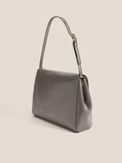 Женская сумка  FURLA, Артикул FURLA DOMUS M SHOULDER BAG 32, коричнево-серый | 4912148. Ракурс 3