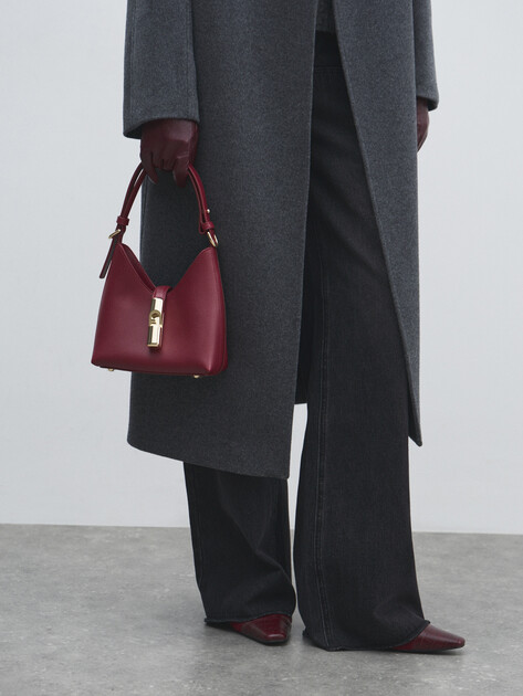 Женская сумка  FURLA, Артикул FURLA IRIDE MINI HOBO, вишневый | 4912205. Ракурс 5