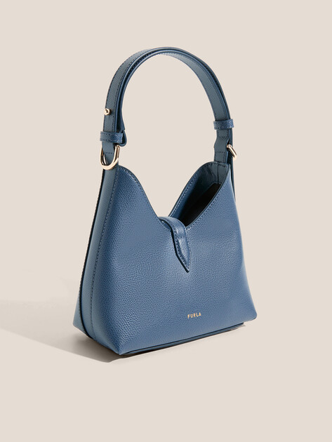 Женская сумка  FURLA, Артикул FURLA IRIDE MINI HOBO, серо-синий | 4912207. Ракурс 3