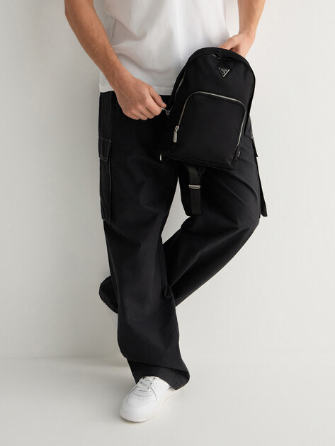 Мужской рюкзак GUESS MILANO BACKPACK CROSSOVER, Артикул HMMINYP6202, черный | 4913147. Ракурс 5