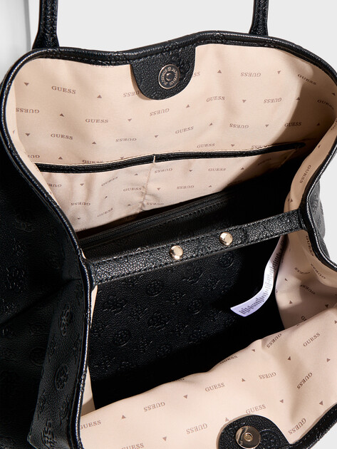 Женская дорожная сумка GUESS VICTTORIA LARGE 2 IN 1 TOTE, Артикул HWPD9514290, черный | 4913303. Ракурс 4