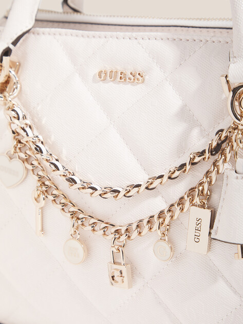 Женский тоут GUESS LIBBY 2 COMP SATCHEL, Артикул HWGG9912060, белый | 4913458. Ракурс 2
