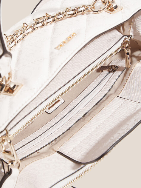 Женский тоут GUESS LIBBY 2 COMP SATCHEL, Артикул HWGG9912060, белый | 4913458. Ракурс 4