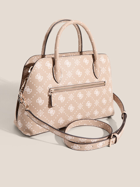 Женский тоут GUESS EMELIE LOGO 2 COMP SATCHEL, Артикул HWGP9928060, бежевый | 4913461. Ракурс 3