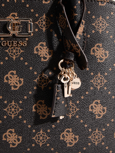 Женский тоут GUESS EMELIE LOGO 2 COMP SATCHEL, Артикул HWGP9928060, темно-коричневый | 4913463. Ракурс 2 Женский тоут GUESS EMELIE LOGO 2 COMP SATCHEL, Артикул HWGP9928060, темно-коричневый | 4913463. Ракурс 2