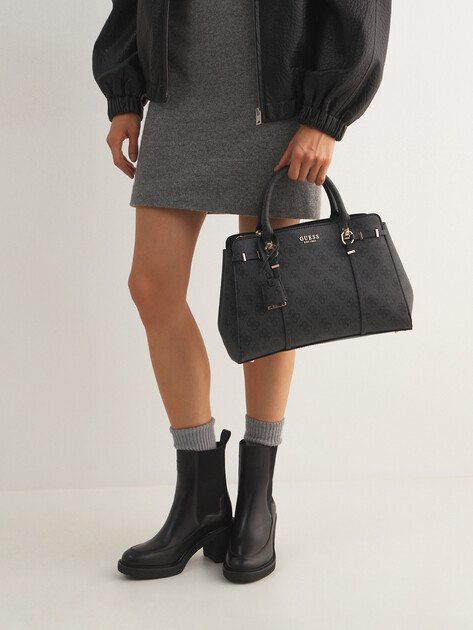 Женский тоут GUESS LEONA LOGO MULIT COMP SATCHEL, Артикул HWSG9917060, темно-серый | 4913551. Ракурс 5