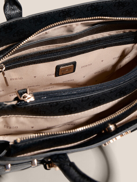 Женский тоут GUESS LEONA LOGO MULIT COMP SATCHEL, Артикул HWSG9917060, темно-серый | 4913551. Ракурс 4