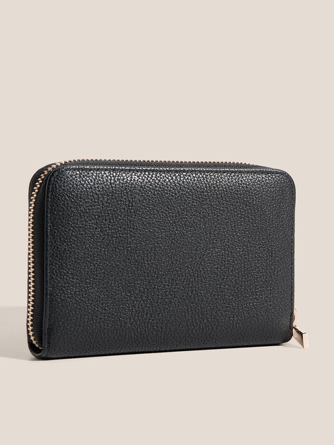 Женский кошелёк GUESS LAUREL II SLG MED ZIP AROUND, Артикул SWBG7459140, черный | 4913746. Ракурс 2
