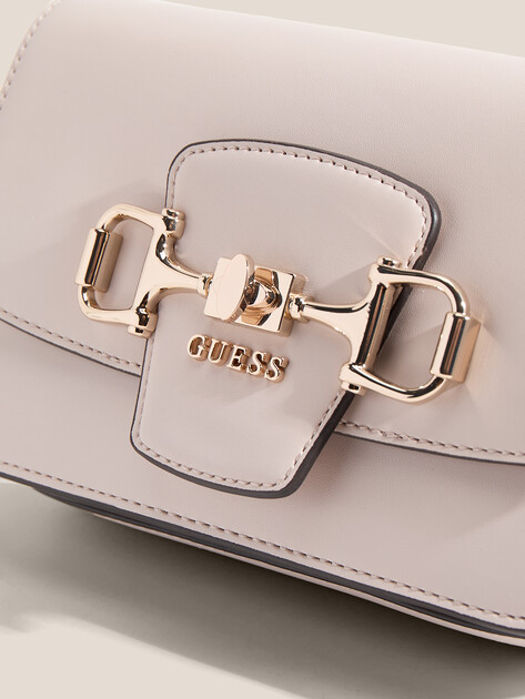 Женская сумка через плечо кросс-боди GUESS JANIE CONVERTIBLE XBODY FLAP, Артикул HWVG9910210, бледно-серый | 4913870. Ракурс 2