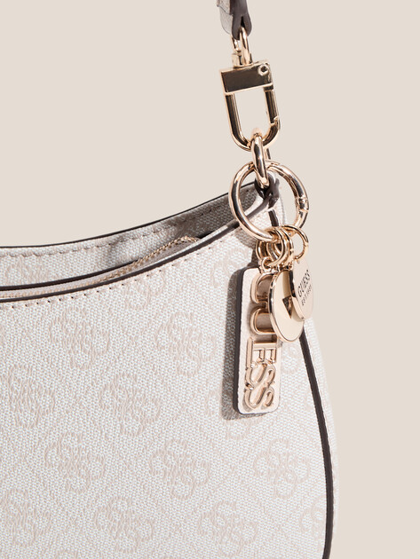 Женская сумка  GUESS NOELLE II TOP ZIP SHOULDER BAG, Артикул HWBG9672180, молочно-белый | 4915407. Ракурс 2