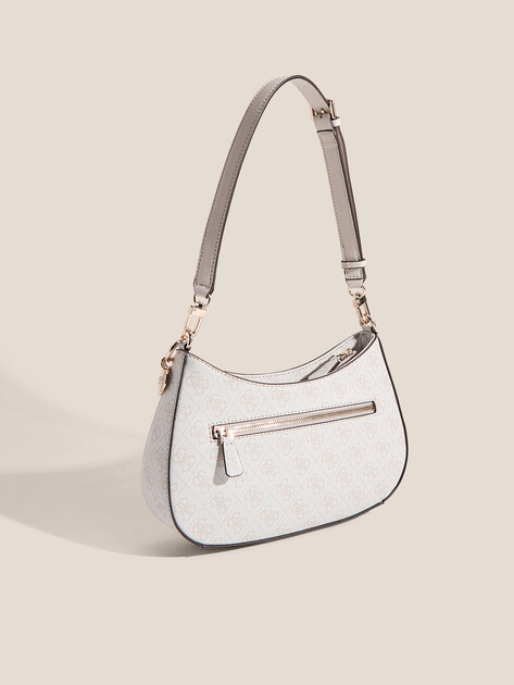 Женская сумка  GUESS NOELLE II TOP ZIP SHOULDER BAG, Артикул HWBG9672180, молочно-белый | 4915407. Ракурс 3