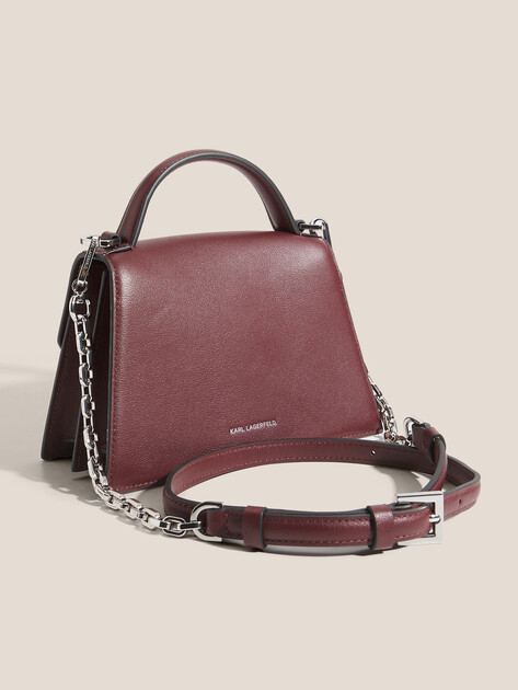 Женская сумка  KARL LAGERFELD k/signature 2.0 sm crossbody, Артикул A1W30038, темно-бордовый | 4915472. Ракурс 3