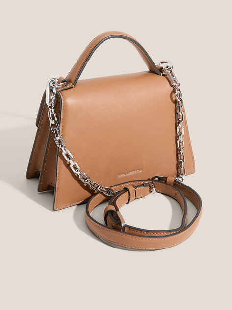 Женская сумка  KARL LAGERFELD k/signature 2.0 sm crossbody, Артикул A1W30038, светло-коричневый | 4915474. Ракурс 3