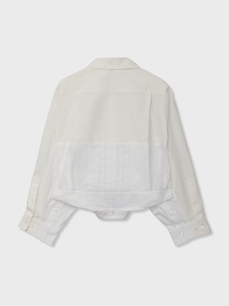 Женская рубашка MM6 MAISON MARGIELA Long-sleeved Shirt, Артикул S52DT0058, белый | 4915621. Ракурс 6 Женская рубашка MM6 MAISON MARGIELA Long-sleeved Shirt, Артикул S52DT0058, белый | 4915621. Ракурс 6