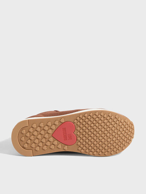 Женские кроссовки LOVE MOSCHINO DAILY RUNNING, Артикул JA15334G SS26, коричневый | 4917814. Ракурс 6