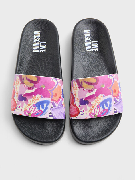Женские сланцы LOVE MOSCHINO POOL SLIDE, Артикул JA28162G, мультицвет | 4917924. Ракурс 4 Женские сланцы LOVE MOSCHINO POOL SLIDE, Артикул JA28162G, мультицвет | 4917924. Ракурс 4