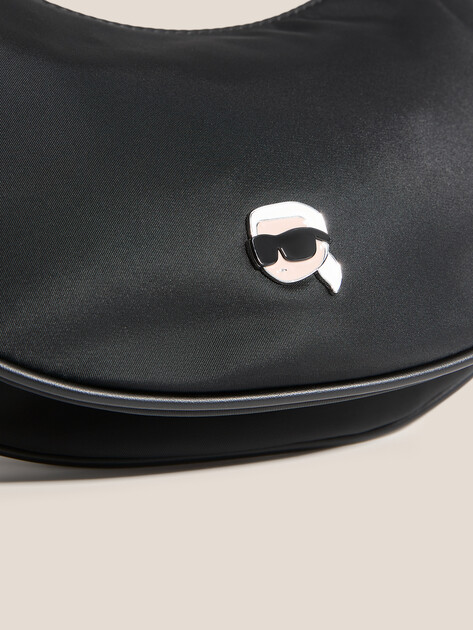 Женская сумка  KARL LAGERFELD ikon nylon halfmoon shb, Артикул A4W30015, черный | 4919306. Ракурс 2