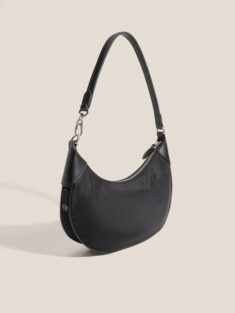 Женская сумка  KARL LAGERFELD ikon nylon halfmoon shb, Артикул A4W30015, черный | 4919306. Ракурс 3