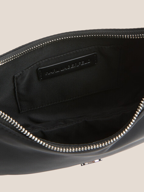 Женская сумка  KARL LAGERFELD ikon nylon halfmoon shb, Артикул A4W30015, черный | 4919306. Ракурс 4