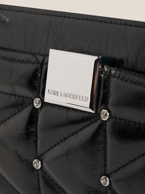 Женская сумка  KARL LAGERFELD k/kuilt sm shoulder bag rh, Артикул A4W30052, черный | 4919482. Ракурс 2