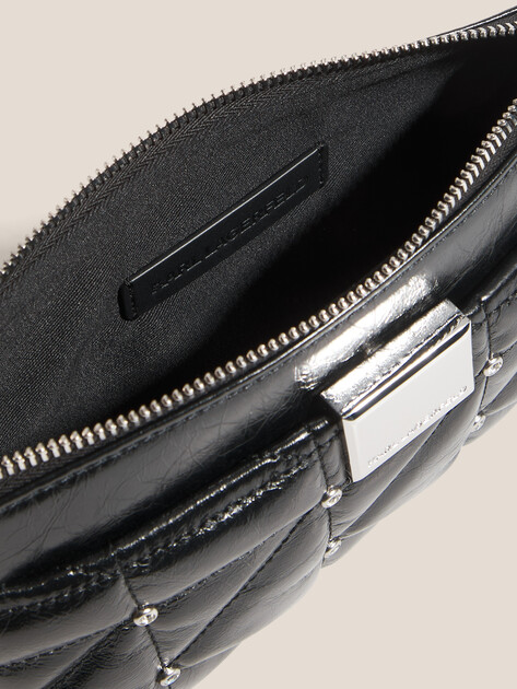 Женская сумка  KARL LAGERFELD k/kuilt sm shoulder bag rh, Артикул A4W30052, черный | 4919482. Ракурс 4