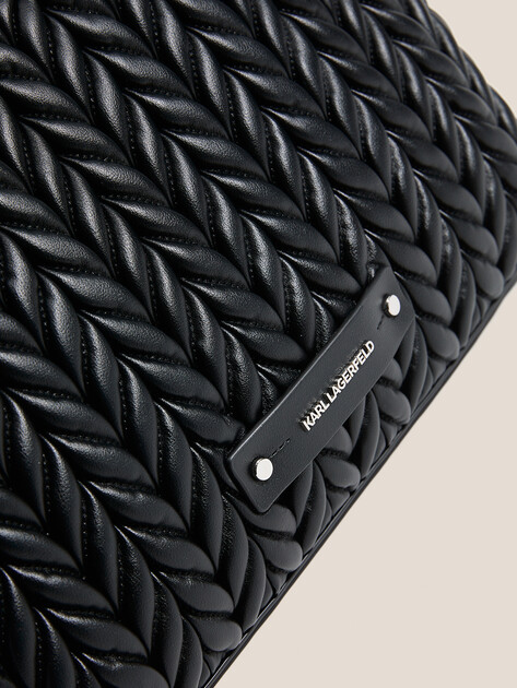 Женская сумка  KARL LAGERFELD k/weave md sb, Артикул A4W30072, черный | 4919557. Ракурс 2