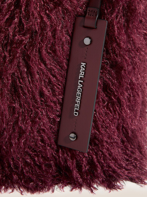 Женская сумка  KARL LAGERFELD k/weave shoulderbag fauxfur, Артикул A4W30077, темно-бордовый | 4919638. Ракурс 2