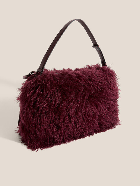 Женская сумка  KARL LAGERFELD k/weave shoulderbag fauxfur, Артикул A4W30077, темно-бордовый | 4919638. Ракурс 3