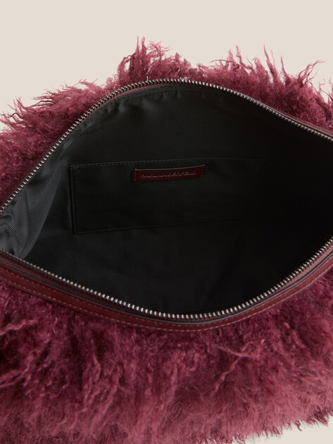 Женская сумка  KARL LAGERFELD k/weave shoulderbag fauxfur, Артикул A4W30077, темно-бордовый | 4919638. Ракурс 4