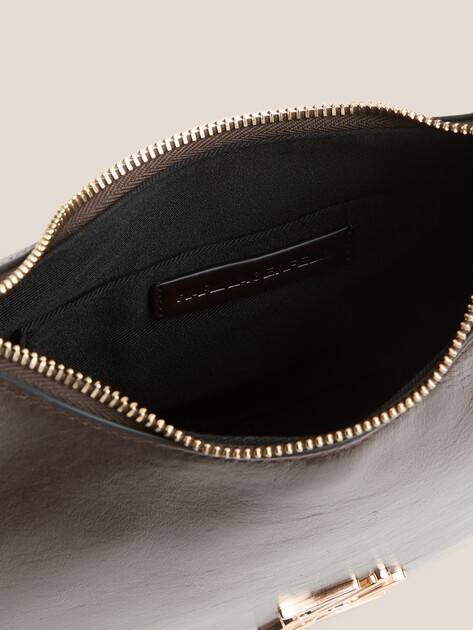 Женская сумка  KARL LAGERFELD k/autograph moonbag naplak, Артикул A4W30104, темно-коричневый | 4920292. Ракурс 4