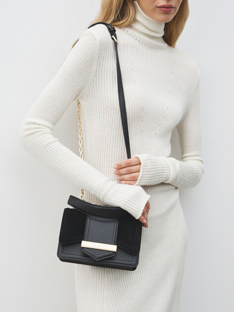 Женская сумка KARL LAGERFELD k/nova sm crossbody suede, Артикул A4W30276, черный | 4920362. Ракурс 5 Женская сумка KARL LAGERFELD k/nova sm crossbody suede, Артикул A4W30276, черный | 4920362. Ракурс 5